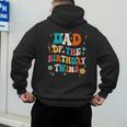 Dad Of The Birthday Twins Boys Girls Party Retro Bday Men's Hoodie Back Print
