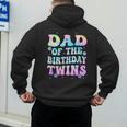 Dad Of The Birthday Twins Girls Kids Party Retro Bday Men's Hoodie Back Print