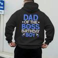 Dad Of The Boss Birthday Party Outfit Like A Boss Dad Men's Hoodie Back Print