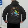 Dad Building Blocks Monster Truck Dinosaur Birthday Men's Hoodie Back Print