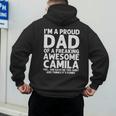 Dad Of CAMILA Father's Day Personalized Name Joke Men's Hoodie Back Print