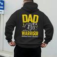 Dad Of A Childhood Cancer Warrior Childhood Cancer Awareness Men's Hoodie Back Print Dad Of A Childhood Cancer Warrior Childhood Cancer Awareness Men's Hoodie Back Print