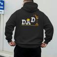 Dad Construction Excavator Family Matching Bday Party Men's Hoodie Back Print