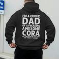Dad Of CORA Father's Day Personalized Name Joke Men's Hoodie Back Print
