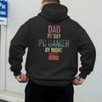 Dad By Day PC Gamer By Night For Gaming Dads Men's Hoodie Back Print