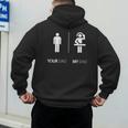 My Dad Is A DJ Disk Jockey DJ T-Shirt Men's Hoodie Back Print