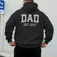 Dad Est 2017 Custom Dad Personalized Fathers Day Customized Men's Hoodie Back Print