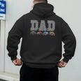 Dad Family Crew Monster Truck Lover Birthday Matching Men's Hoodie Back Print