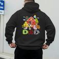Dad Farm Animal Birthday Family Matching Party Men's Hoodie Back Print