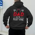 Dad Of The Fast One 1st Birthday Racing Car Family Men's Hoodie Back Print