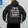 Dad Father I'm A Grown Man I Do What My Daughters Want Men's Hoodie Back Print