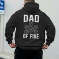 Dad Of Five Father Of 5 Proud Dad Of 5 Father Of Five Men's Hoodie Back Print