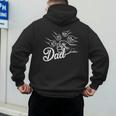 Dad Of Four Toddler Kids Fathers Day Fist Bump Family Men's Hoodie Back Print
