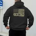 Dad Of Girls Outnumbered US Flag Father's Day Daughter Dad Men's Hoodie Back Print
