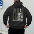 Dad Grandpa Veteran Great Grandpa Men's Hoodie Back Print