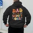 Dad Of The Groovy One 1st Birthday Pregnancy Announcement Men's Hoodie Back Print