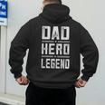 Dad Hero Legend Vintage Distressed Dad Men's Hoodie Back Print