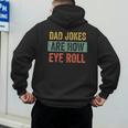 Dad Jokes Are How Eye Roll Father's Day Pun Graphic Men's Hoodie Back Print