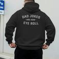 Dad Jokes Are How Eye Roll Vintage Men's Hoodie Back Print