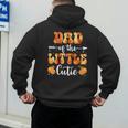 Dad Little Cutie Baby Shower Orange 1st Birthday Party Men's Hoodie Back Print