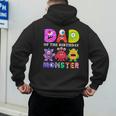 Dad Little Monster Kids 1st Birthday Party Family Monster Small Men's Hoodie Back Print