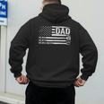 Dad The Man The Myth The Grill Master USA Flag Father's Day Men's Hoodie Back Print