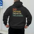 Dad The Man The Myth The Legend Men Dad Father's Day Men's Hoodie Back Print