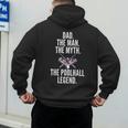 Dad The Man The Myth The Poolhall Legend Pool Billiards Dad Men's Hoodie Back Print
