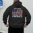 Dad Man Saying Proud Dad That Didn't Raise Liberals Men's Hoodie Back Print Dad Man Saying Proud Dad That Didn't Raise Liberals Men's Hoodie Back Print