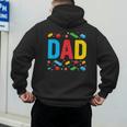 Dad Master Builder Building Bricks Blocks Family Fathers Day Men's Hoodie Back Print