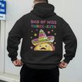 Dad Of Miss Three-Esta Mexican Fiesta 3rd Birthday Outfit Men's Hoodie Back Print