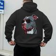 Dad Mom Cool Dog Sunglasses Pitbull Men's Hoodie Back Print