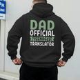 Dad Official Teenager Translator Dad Men's Hoodie Back Print