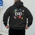 Dad Outer Space Galaxy Birthday For Family Men's Hoodie Back Print