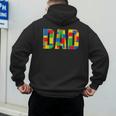 Dad Parent Brick Master Builder Building Blocks Set FamilyMen's Hoodie Back Print