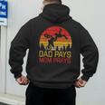 Dad Pays Mom Prays Dirt Bike Retro Motocross Boys Kids Men's Hoodie Back Print