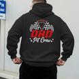 Dad Pit Crew Birthday Party Race Car Lover Racing Family Men's Hoodie Back Print