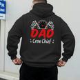 Dad Pit Crew Chief Racing Birthday Childs Party Fun Men's Hoodie Back Print