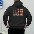 Dad Protector Hero Legend USA Flag Dad Father's Day Men's Hoodie Back Print