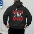 Dad Rockin One Birthday Family Matching Rock Guitar Men's Hoodie Back Print