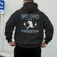 MY DAD IS A ROCKSTAR DADDY Father Sday Men's Hoodie Back Print