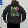 Dad Of The Slime Queen Birthday Family Matching Party Men's Hoodie Back Print