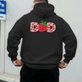 Dad Strawberry First Birthday Family Strawberry Men's Hoodie Back Print