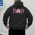 Dad Of The Sweet One Birthday Donut Girl 1st Birthday Men's Hoodie Back Print
