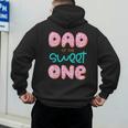 Dad Of Sweet One First Birthday Matching Family Donut Theme Men's Hoodie Back Print