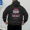 Dad Of The Sweet Sixteen Birthday Girl 16th Pink Crown Men's Hoodie Back Print