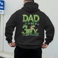 Dad Of The Three Rex Birthday Boy Dinosaur Family Matching Men's Hoodie Back Print