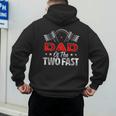 Dad Of The Two Fast Second Birthday Racing Car Family Men's Hoodie Back Print