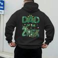 Dad Of The Two Rex Birthday Dinosaur Family Matching Men's Hoodie Back Print