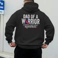 Dad Of a Warrior CHD Congenital Heart Defect Awareness CHD Men's Hoodie Back Print